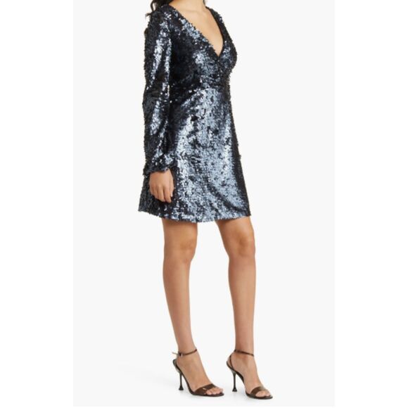 French Connection Wrap Mini Dress - Size 2 - NWT - Picture 5 of 10